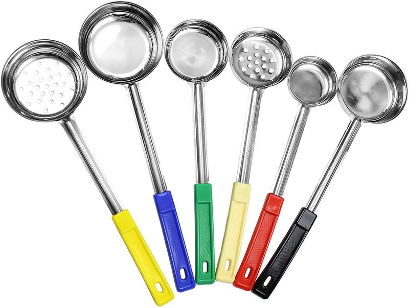 Darware Portion Control Serving Spoons (6-Piece Ladle Set); w 1/4 Cup, 1/2 Cup, 3/4 Cup & 1 Cup (2, 4, 6, 8 oz) & 1/2 & 1 Cup Utensils/Spoodles - Image 1